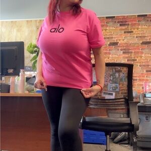 Pink Fitted Polo Leggings
